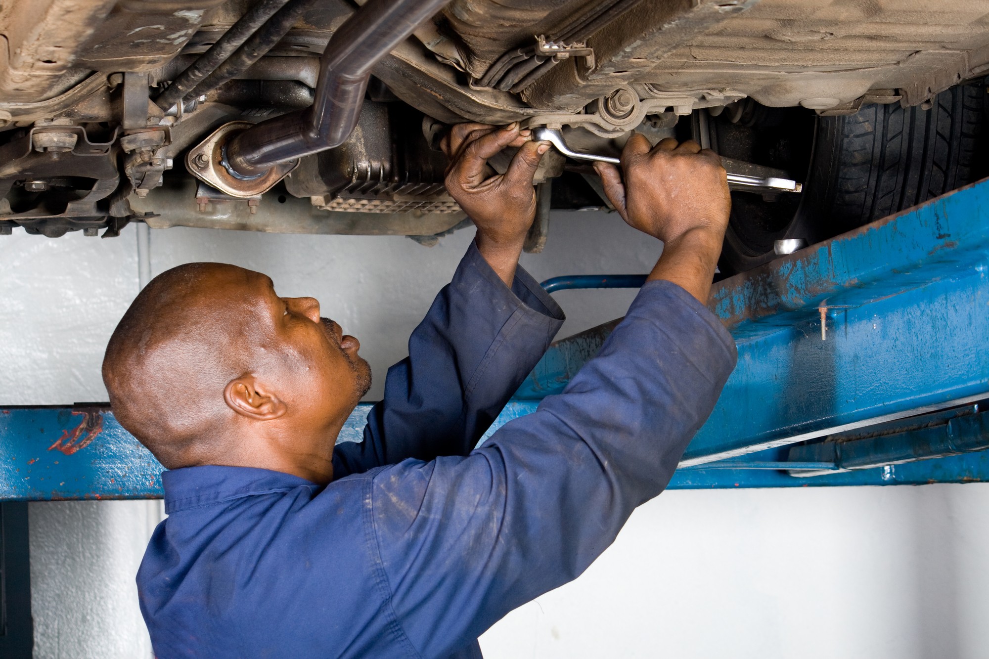 Mechanic Repairing Truck